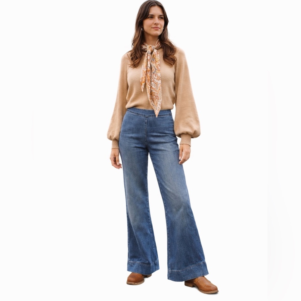 United colors of Benetton wide leg JEANS vintage denim pants size 6